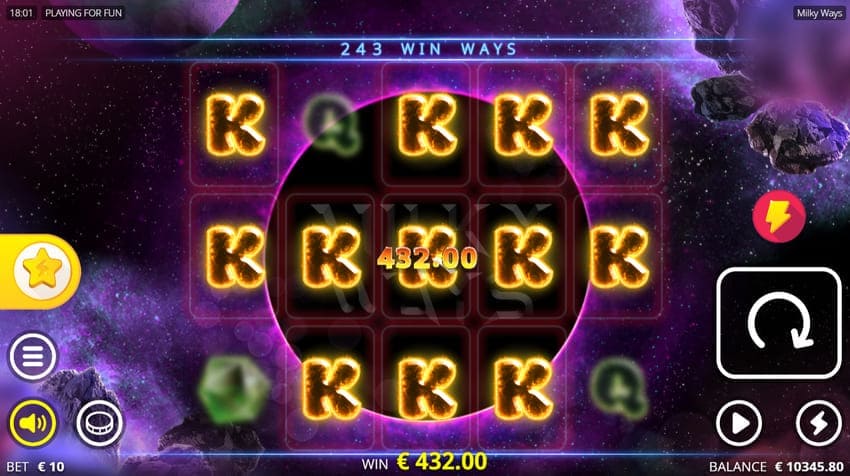 Base Game Win - Milky Ways