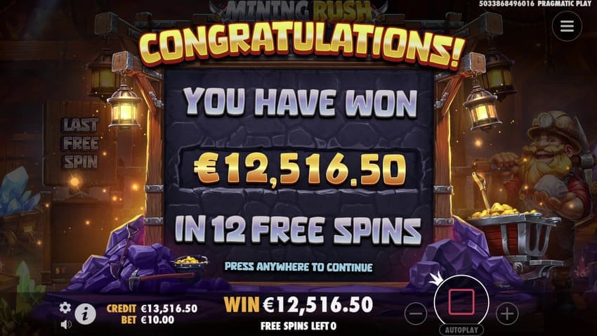 Win Free Spins Screenshot