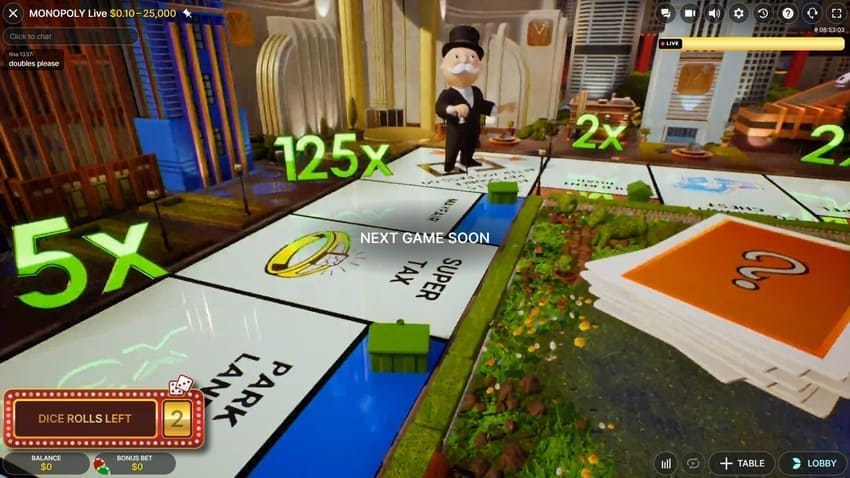 2 ROLLS Bonus Intro 2 - Monopoly Live
