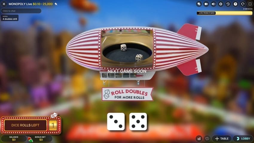 Roll of the dice - Monopoly Live