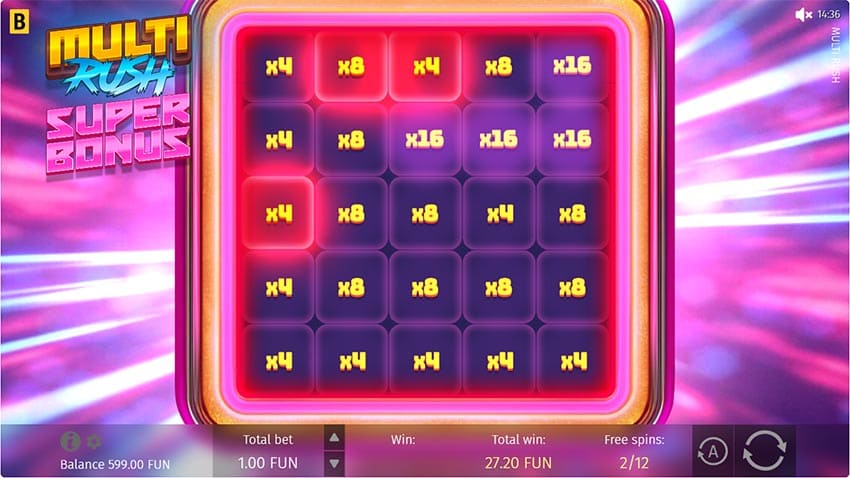 Multi Rush - Multplier layer under the main symbols
