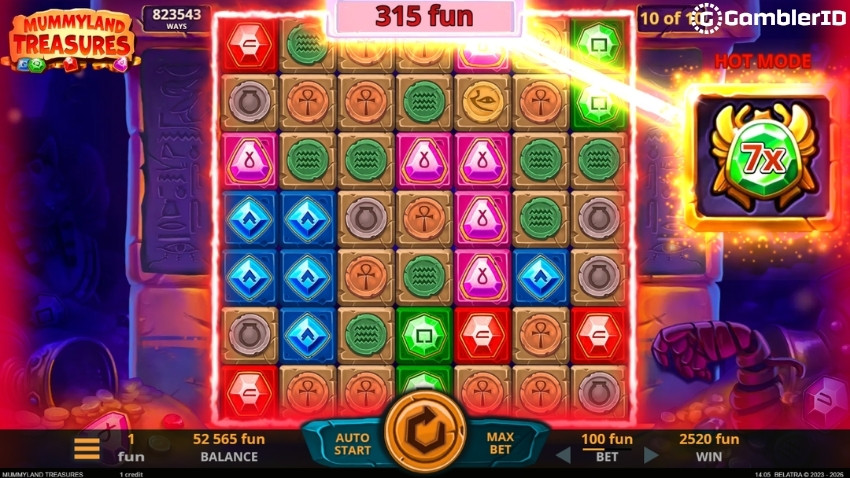 Mummyland Treasures - Accumulative Multiplier in Bonus Round