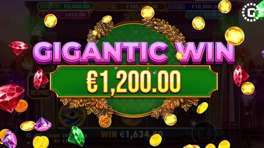 1200 Euro - Gigantic Win in Mummy's Jewels Slot