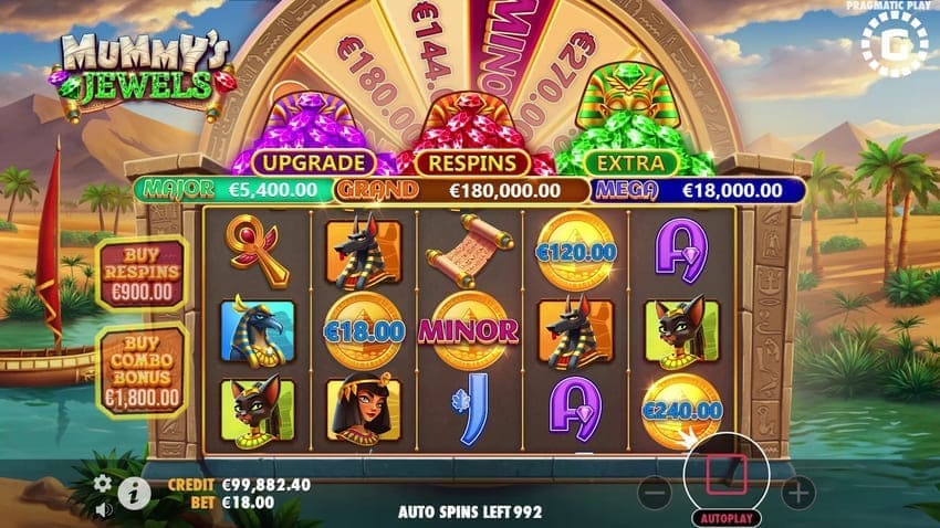 Play Free Demo of Mummy’s Jewels Slot 