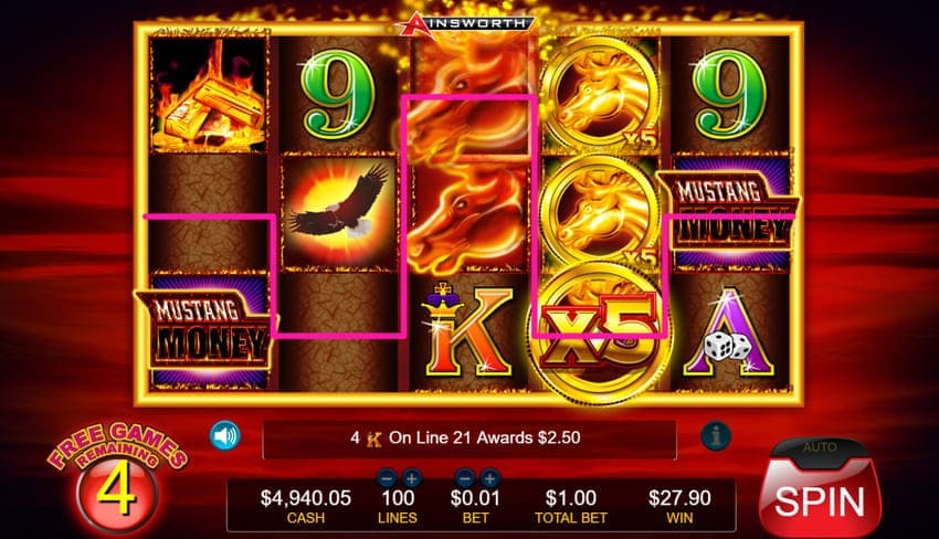 Free Spins Feature Sceenshot