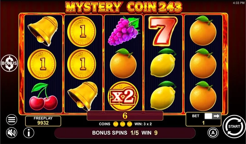 Mystery Coin 243 Slot - Free Spins Bonus Round
