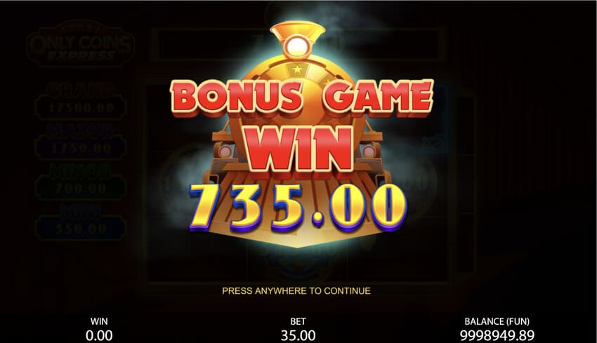 Only Coins Express - Big Win