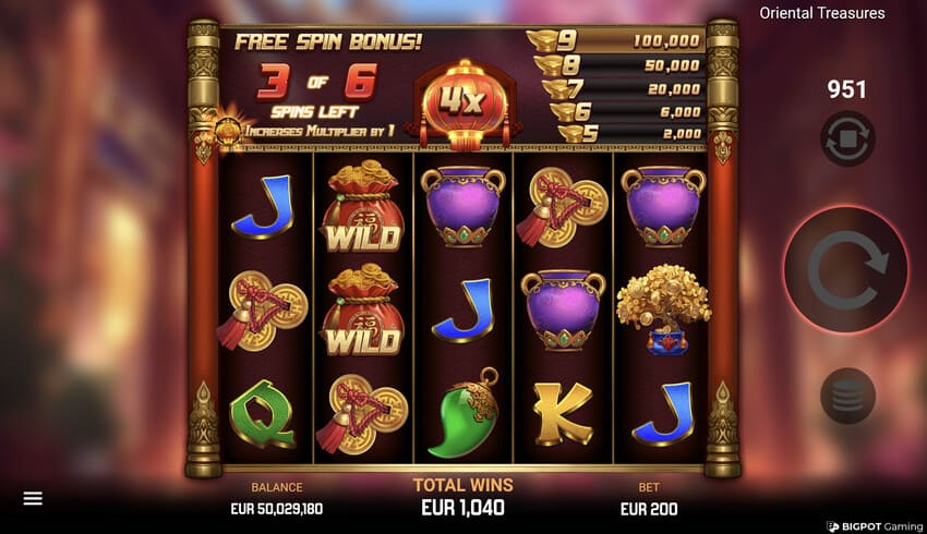 Oriental Treasures - Free Spins