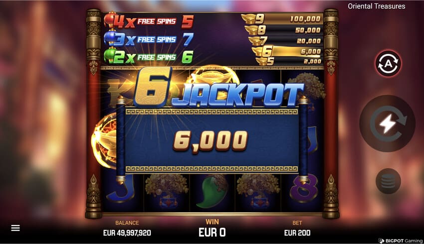 Oriental Treasures - Treasures Jackpot