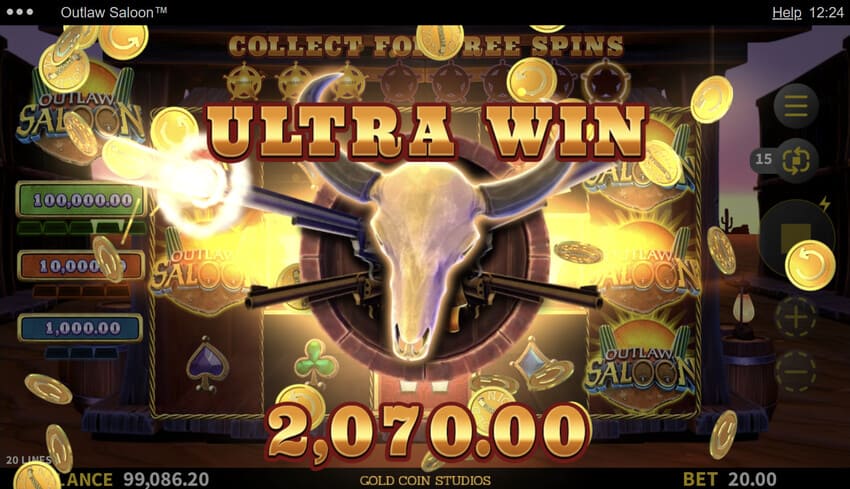 Outlaw Saloon - Big Win