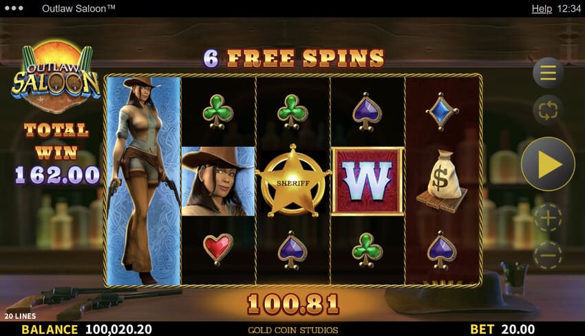 Outlaw Saloon - Free Spins