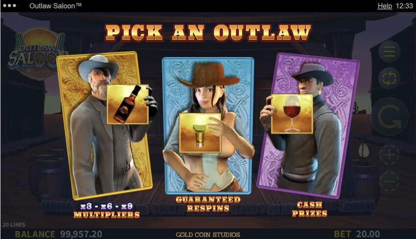 Outlaw Saloon - Free Spins Selection