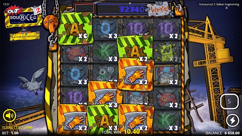 Outsourced 2 Slot - Tiltier Spins Feature