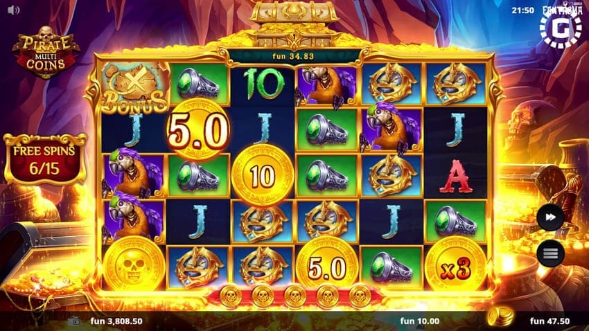 Multi Coins Feature - Pirate Multi Coins Slot