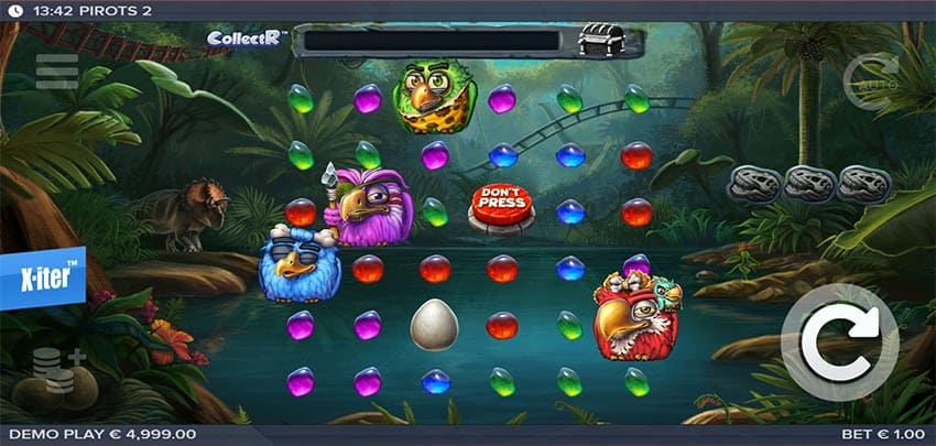 Pirots 2 - base game view