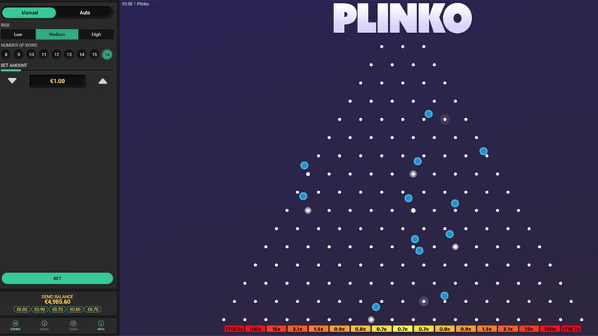 Base Game - Plinko Hacksaw Gaming