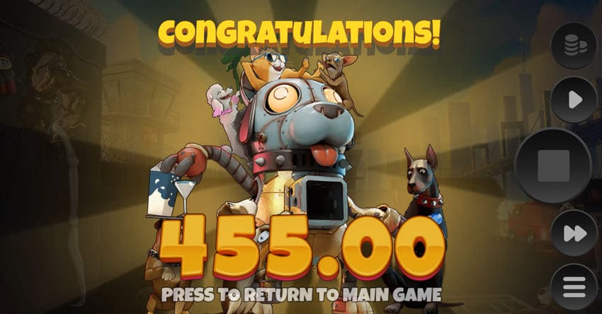 Total Win Free spins - Purrrminator Slot