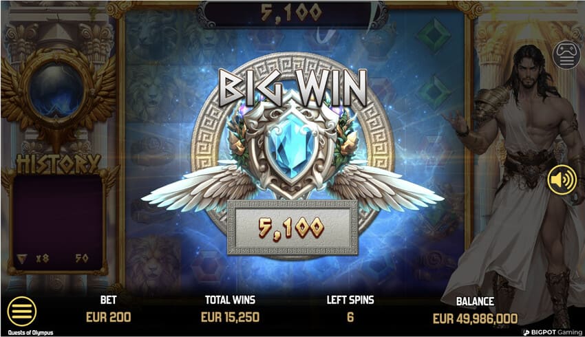 Quests of Olympus - Big Win