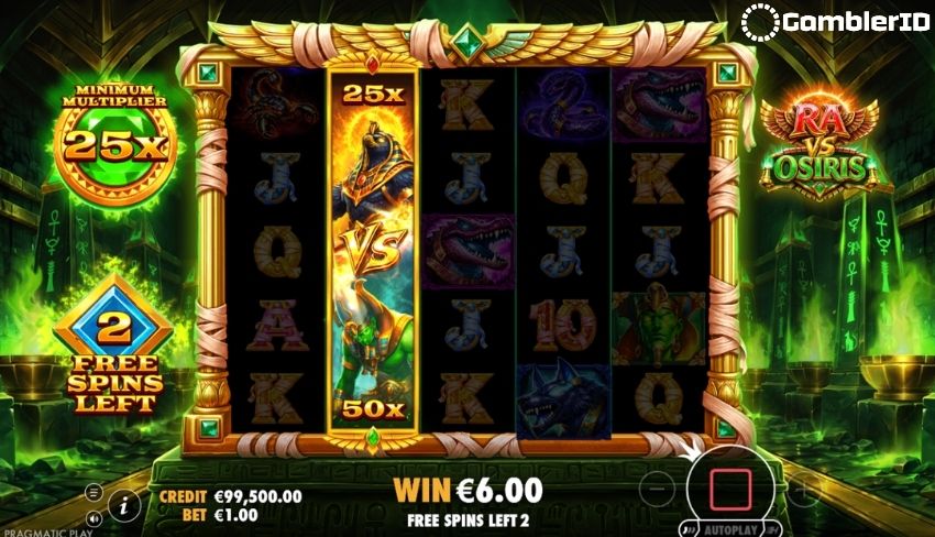 Ra vs Osiris Slot - Respin Expanding Wilds With 25x Multiplier