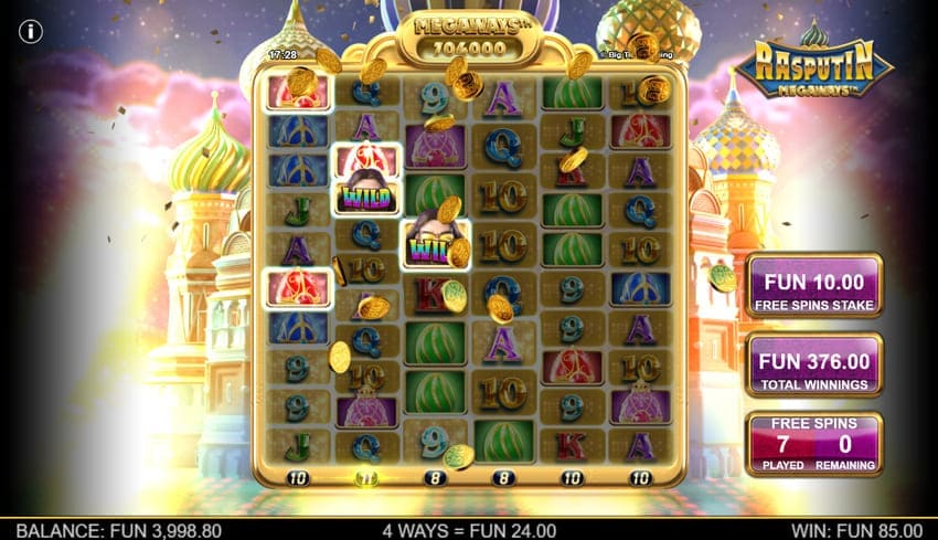 Big & Strong Free Spins - Rasputin Megaways Slot