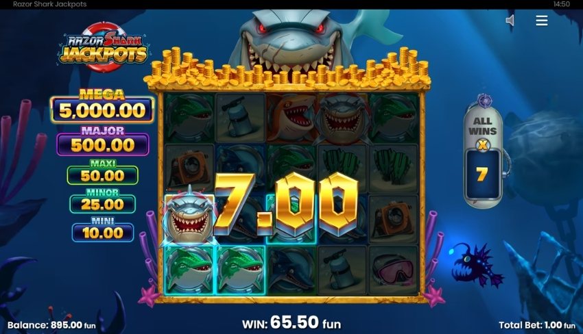 Razor Shark Jackpots - Free Spins Feature