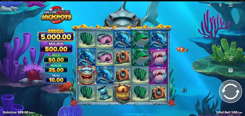 Razor Shark Jackpots - Base Game