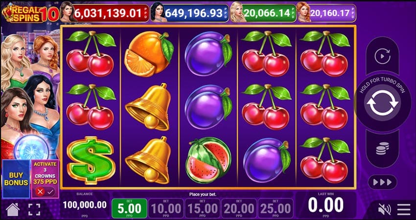 Regal Spins 10 Slot - Base Game