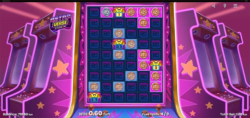 RetroVerse Slot - Free Spin Bonus Round