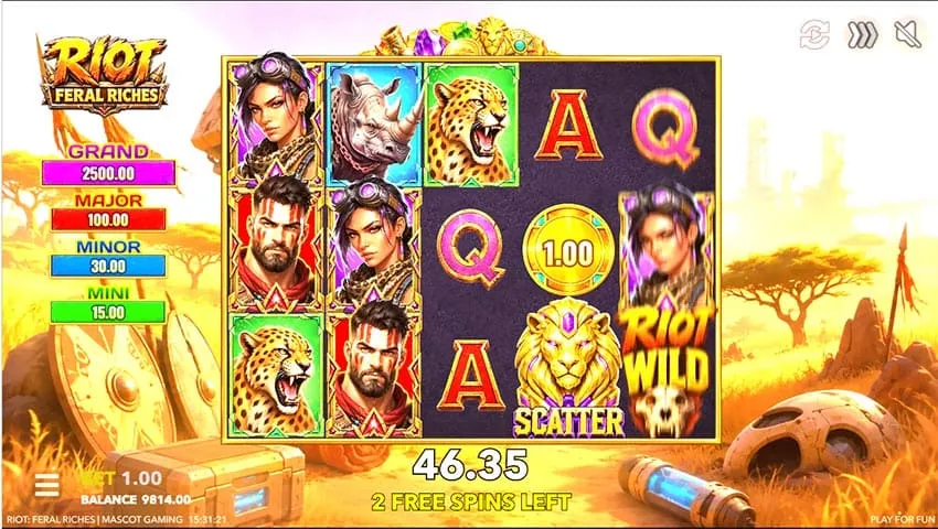 Free spins in Riot: Feral Riches