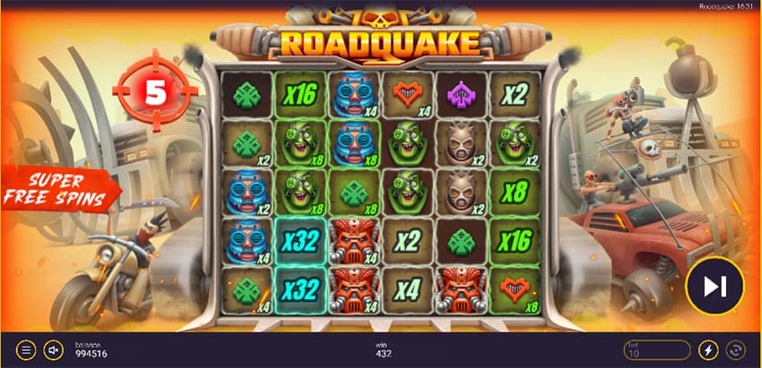 Roadquake Slot Base Game