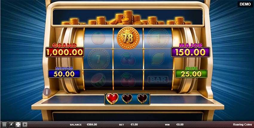 Roaring coins - Three Sticky Roaring Coins Bonus