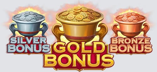 Rome Fight For Gold Deluxe Slot - Gold, Silver, and Bronze