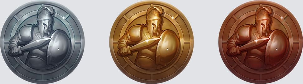 Rome Fight For Gold Deluxe Slot - Coin Symbols