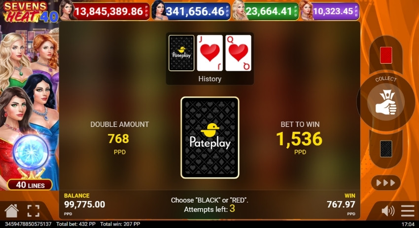 Sevens Heat 40 - Gamble Feature