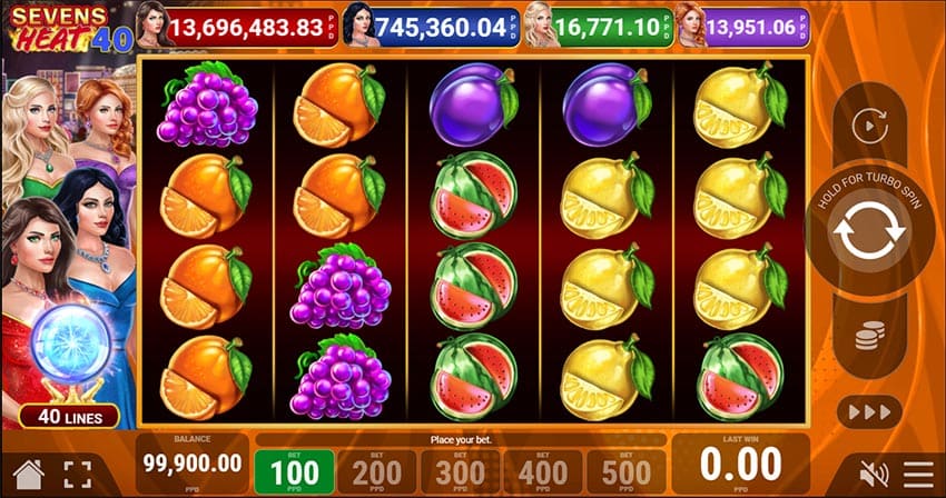 Sevens Heat 40 Slot - Base Game