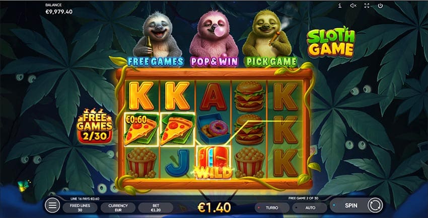 Sloth Game - Free Spins Bonus