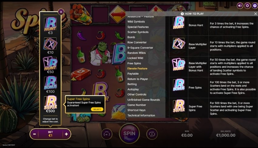 Spice Slot - Elevate Options