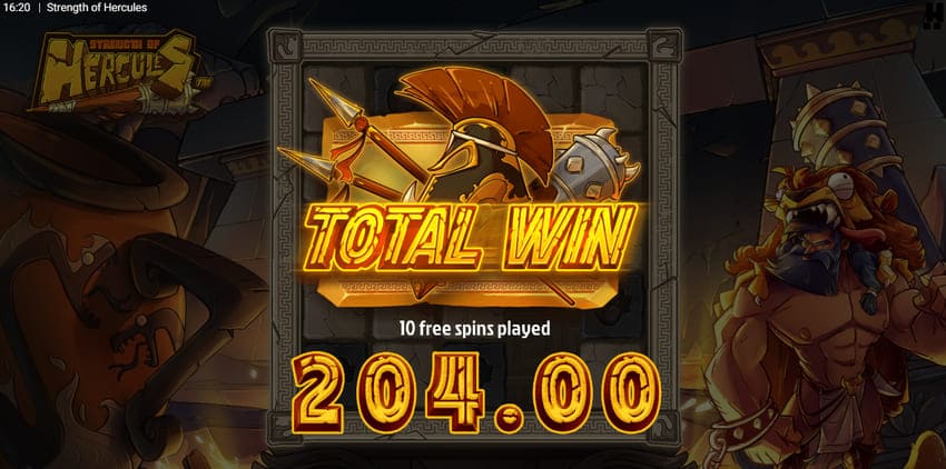 Godly Labyrinth Total Win  - Strength of Hercules Slot