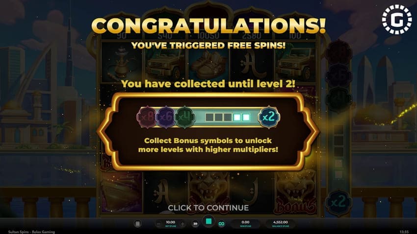Free Spins Intro - Sultan Spins Slot