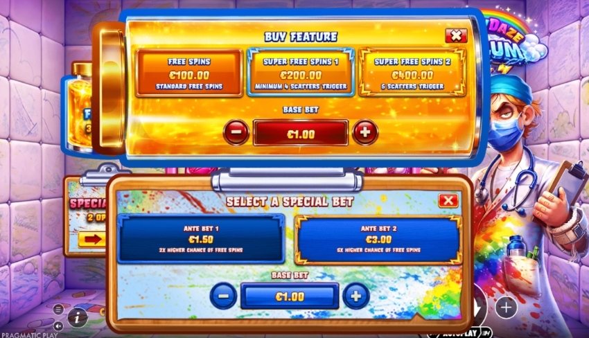 Sunnydaze Asylum Slot - Bonus Buy and Special Bet Features