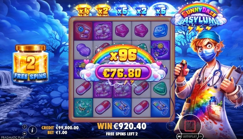 Sunnydaze Asylum Slot - Free Spins Bonus Round