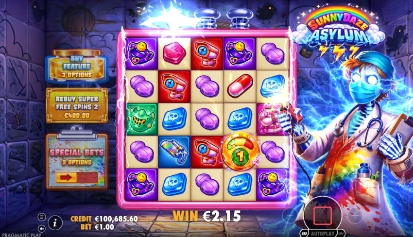 Sunnydaze Asylum Slot - Multiplier Scatter in Base Game