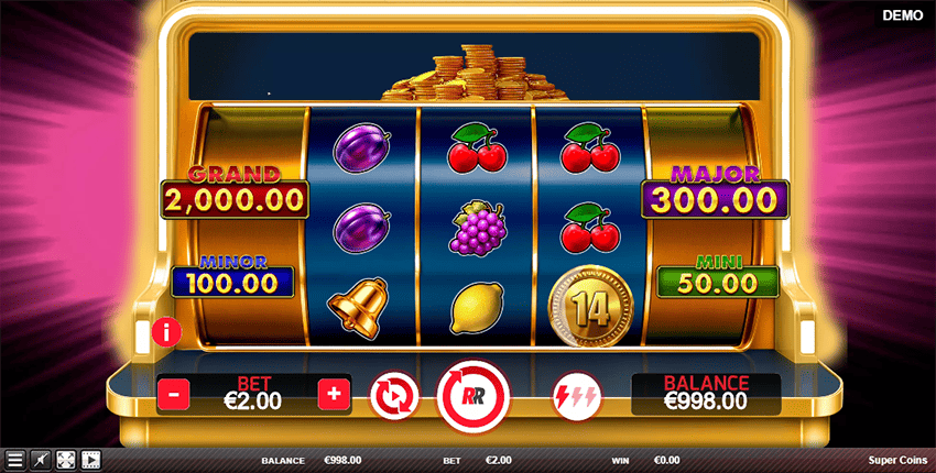 Super Coins slot - 3x3 grid, 5 paylines, Red Rake Gaming (2026)