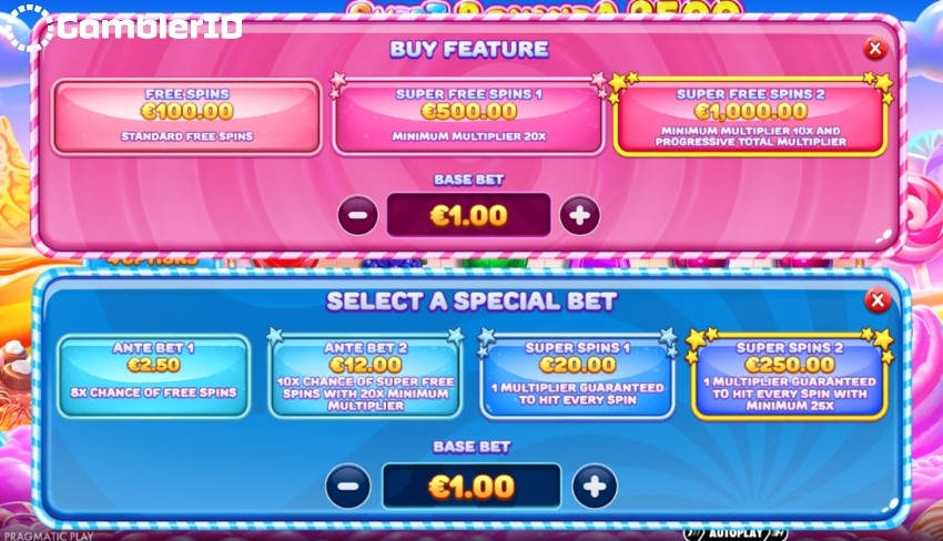 Sweet Bonanza 2500 - Bonus Purchase Options