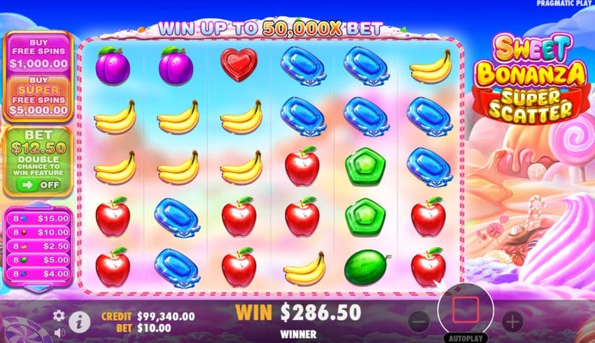 Sweet Bonanza Super Scatter - Base Game Win