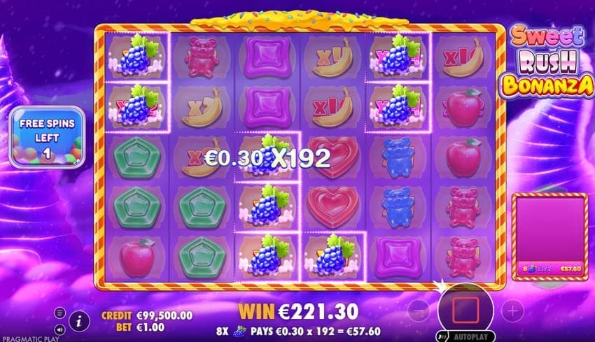 Sweet Rush Bonanza - Free Spins Feature