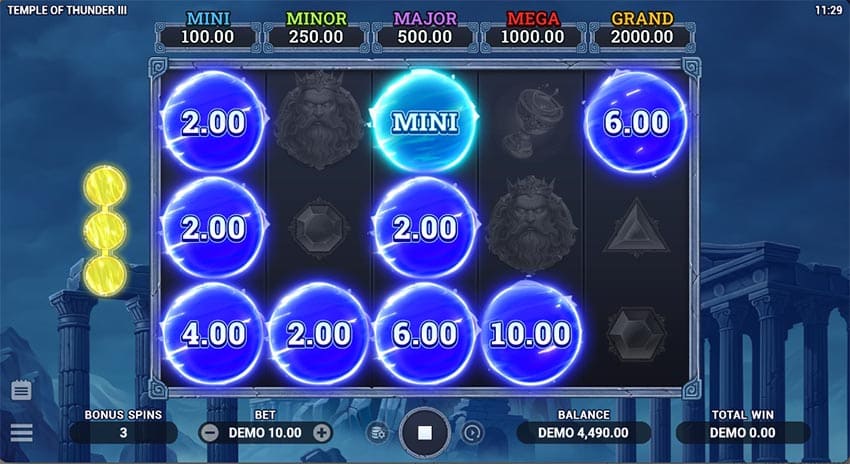 Temple of Thunder 3 - Hold & Win Bonus Game