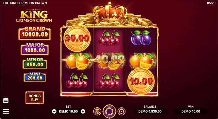 The King: Crimson Crown Slot - Win Oranges in the Main Game