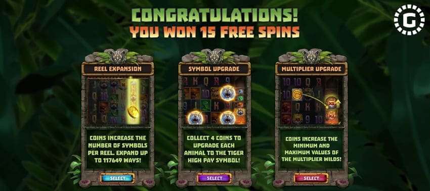 Tiger Shrine Slot - Free Spins Mode