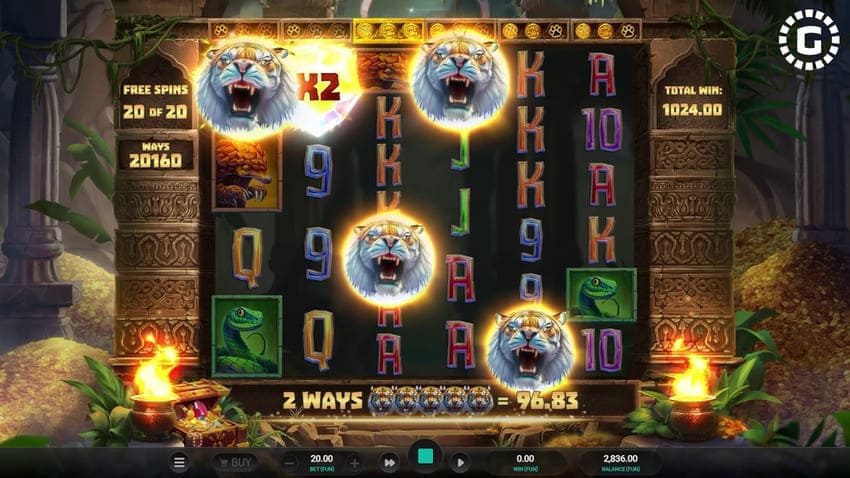 Tiger Shrine Slot - Reel Expansion Mode
